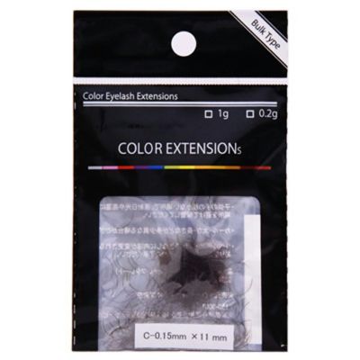 【Foula】カラーエクステ バラ カーキブラウン 0.2g Cカール 0.10mm×10mm
