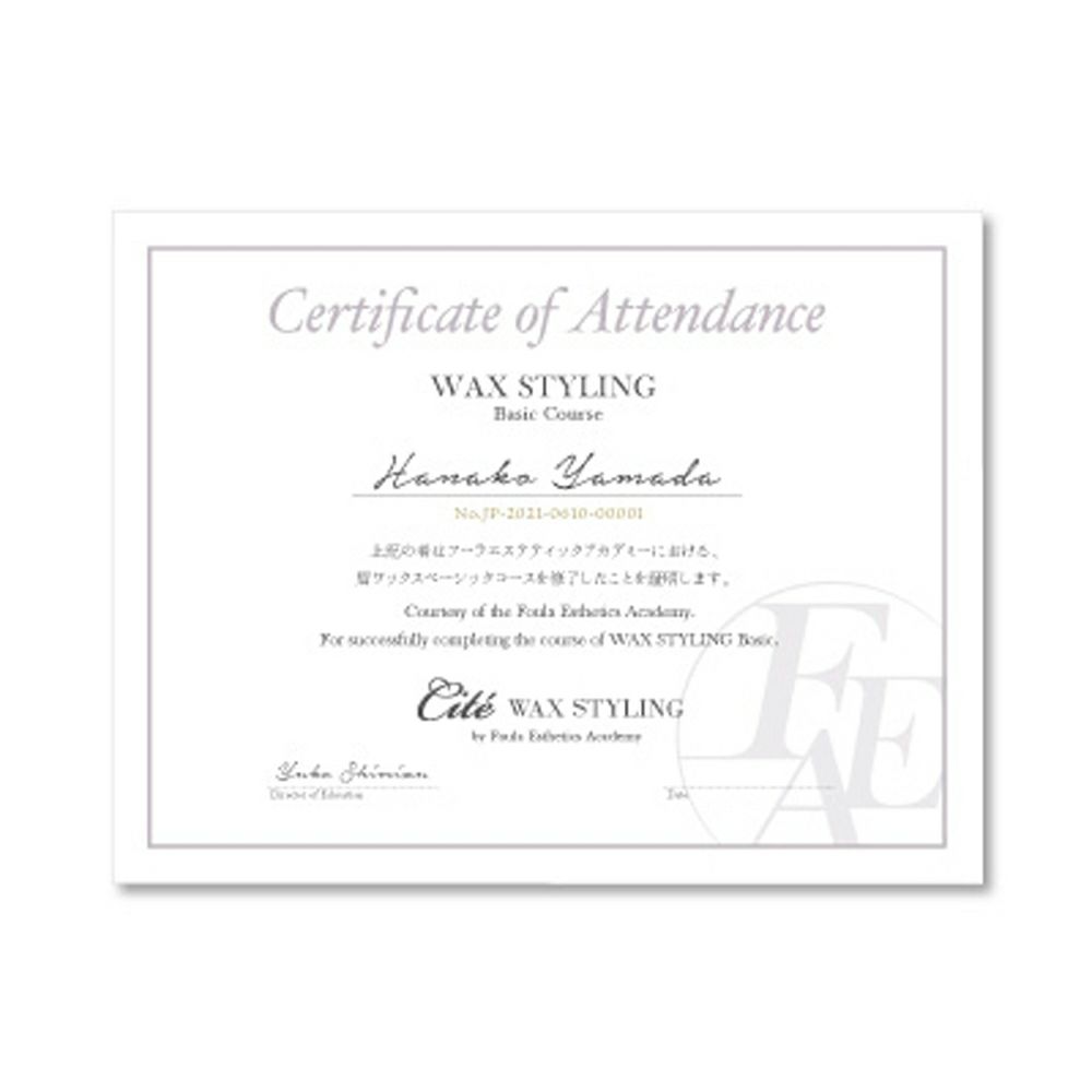 【FEA】901-5 WAX STYLING セミナー (キット有り)