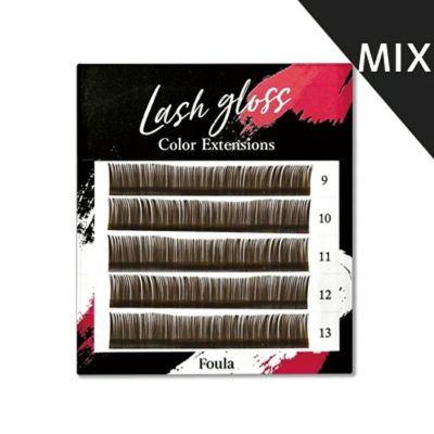 【Foula】ラッシュグロス アッシュブラウン 9-13mm サイズMix