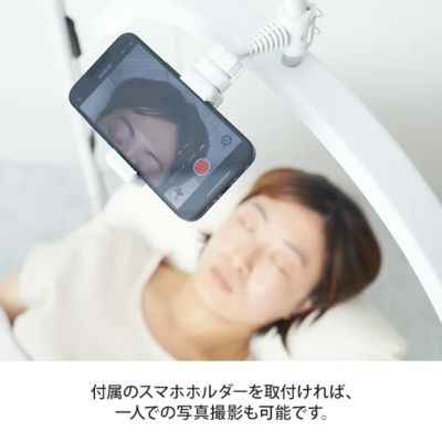 【7BEAUTY】ムーン型 LEDライト ホワイト