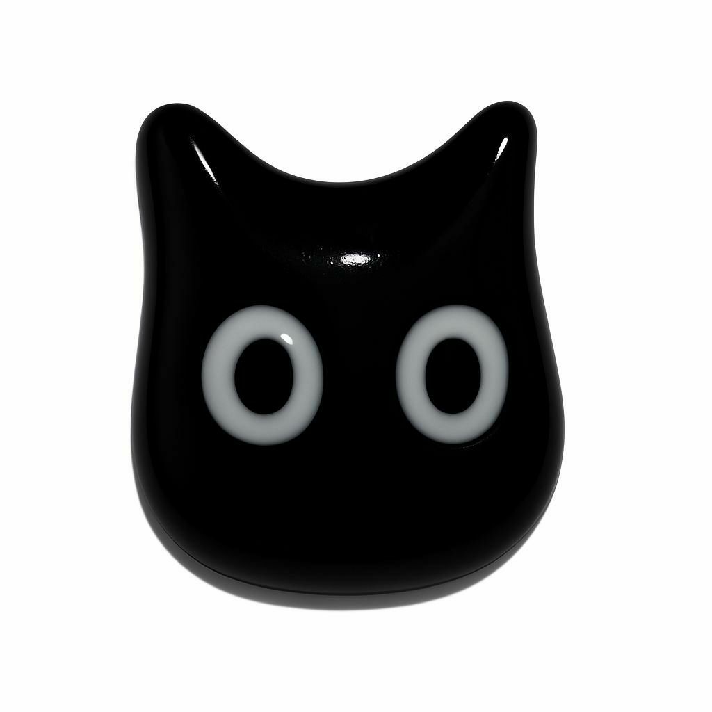 【耳つぼ】パーツ黒猫 5個セット