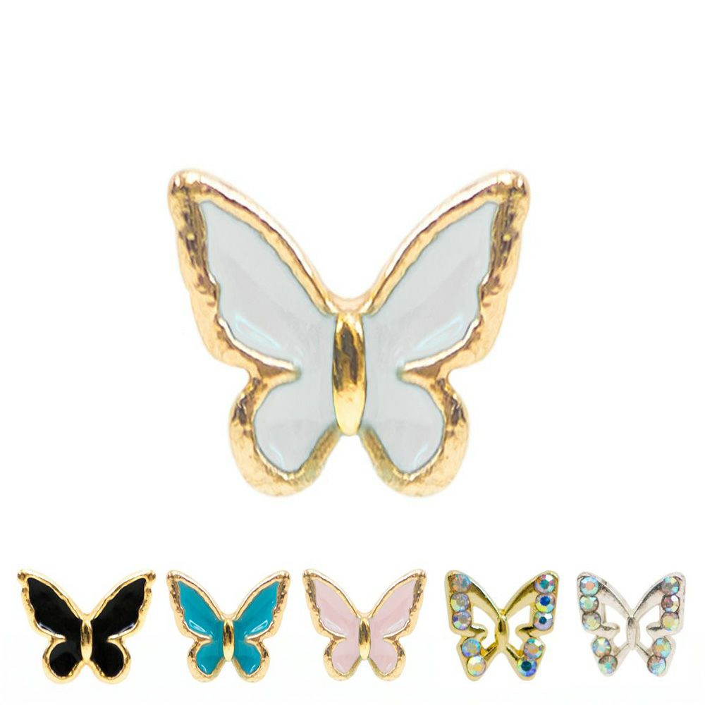 【耳つぼ】パーツ蝶 5個セット